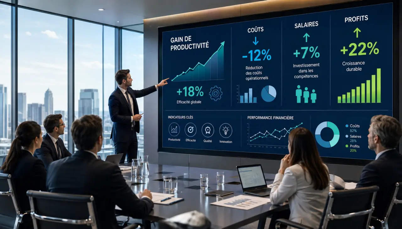 Gain de productivité : quand le calcul en % éclaire coûts, salaires et profits