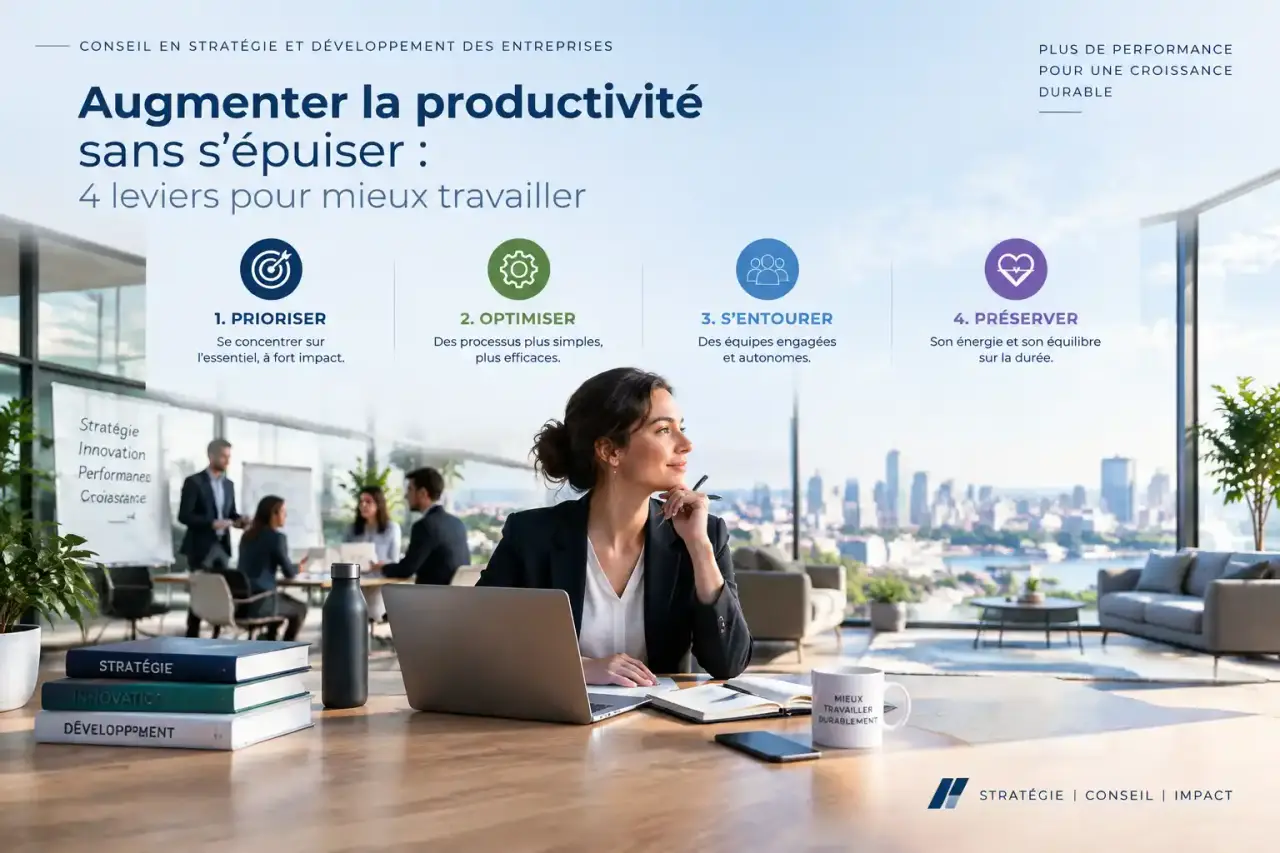Augmenter la productivité sans s’épuiser : 4 leviers pour mieux travailler