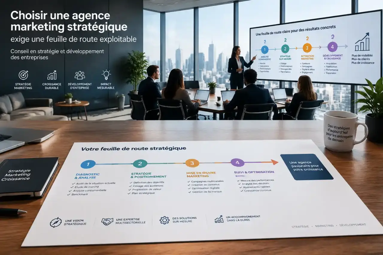 Choisir une agence marketing stratégique exige une feuille de route exploitable